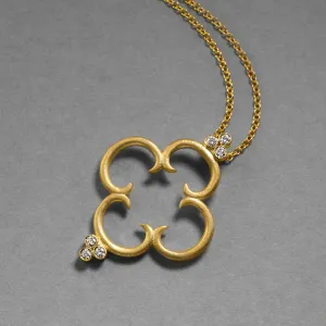 Curlicue Pendant With Diamonds