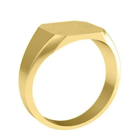 Cut Corner Square Signet Ring - 13mm x 12mm