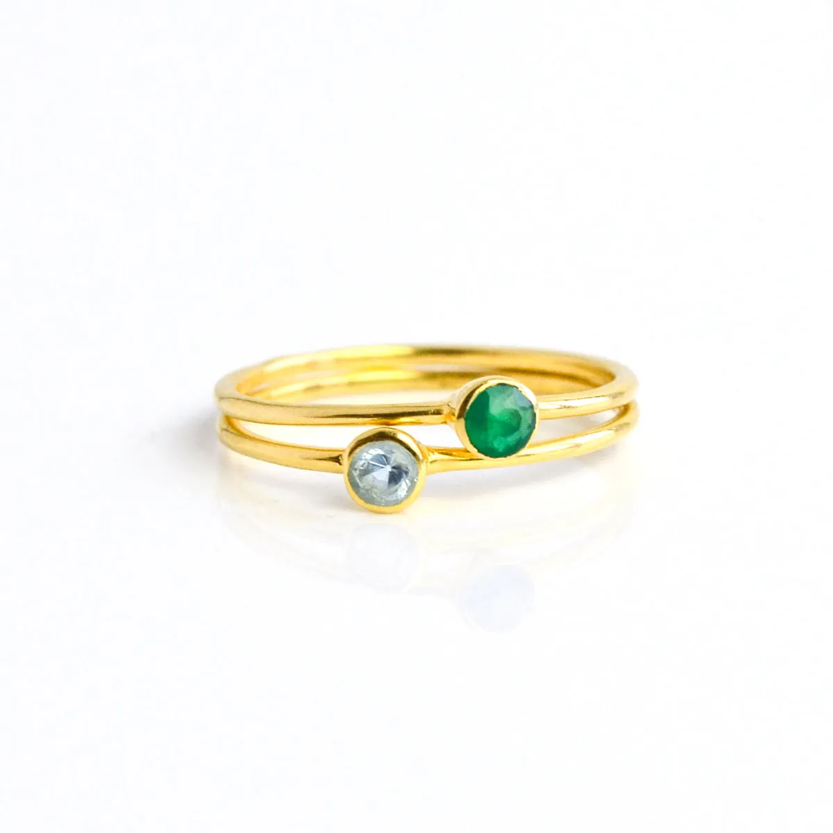 Dainty Stacking Peridot Ring : August Birthstone