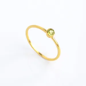 Dainty Stacking Peridot Ring : August Birthstone