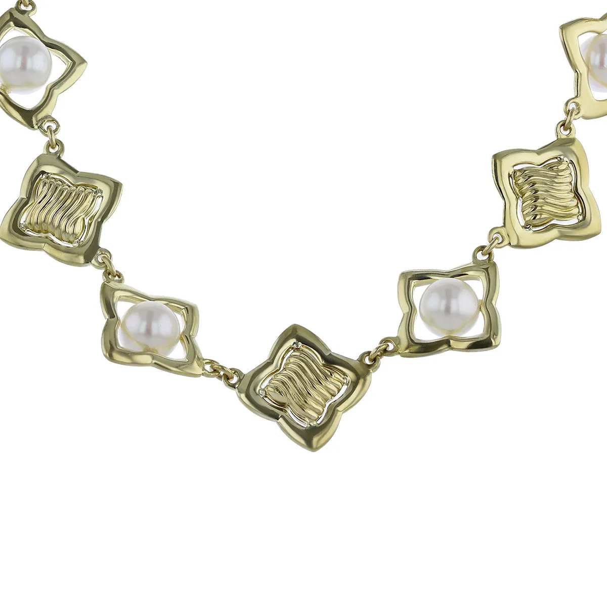 David Yurman Cultured Pearl Quatrefoil Necklace