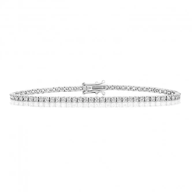 Diamond Jewellery 18ct Gold Tennis Bracelet BDQ711W/GH8