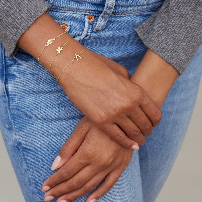 Diamond Mini Wishbone Bracelet