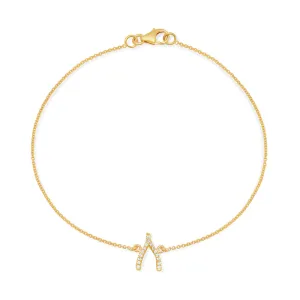 Diamond Mini Wishbone Bracelet