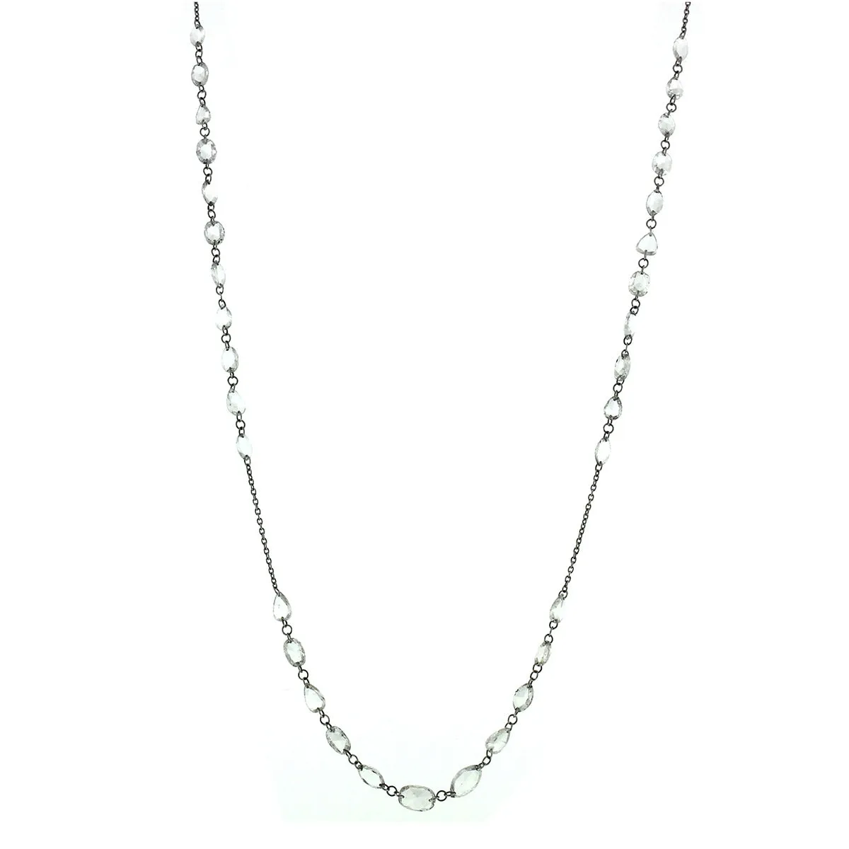 Double Drilled Mixed Shape Rose Cut Diamond Chain