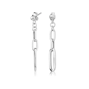 Drop earrings in sterling silver