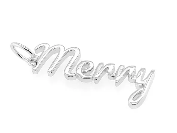 Elegant Merry Word Pendant