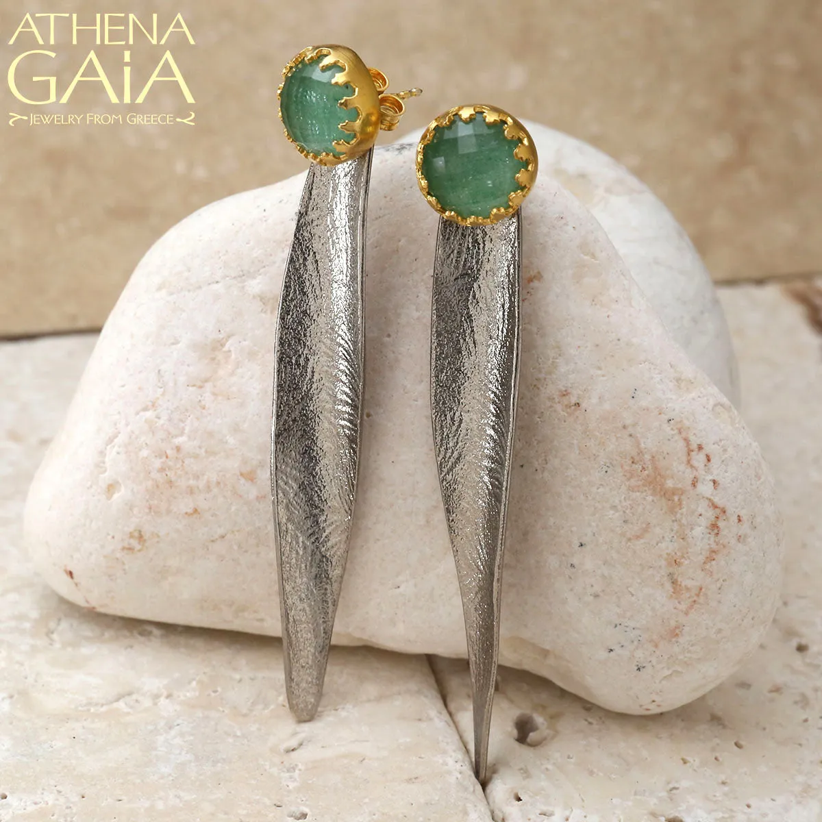 Empathic Aventurine Convertible Earrings