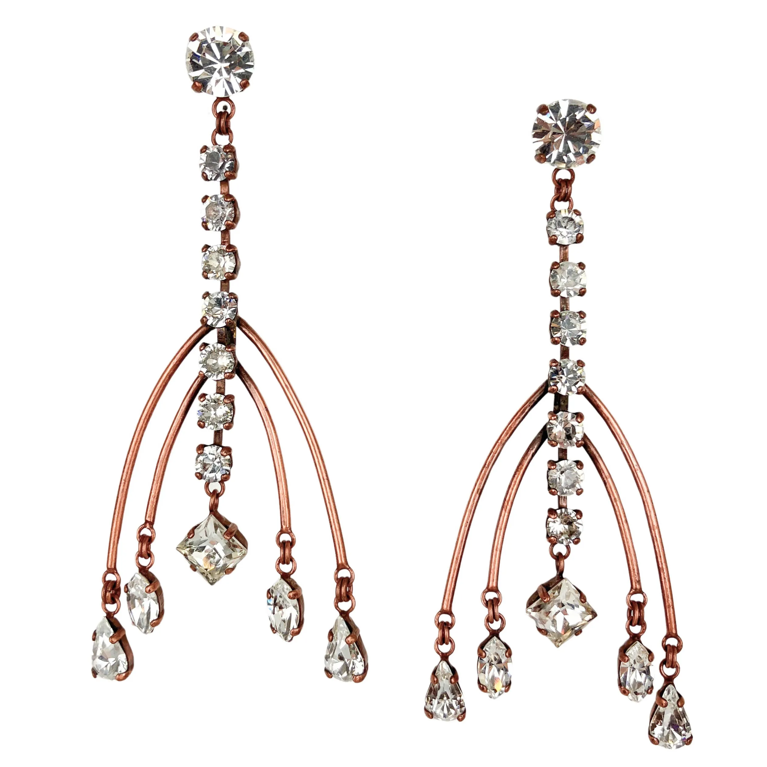 Erickson Beamon Chandelier Earrings in Copper