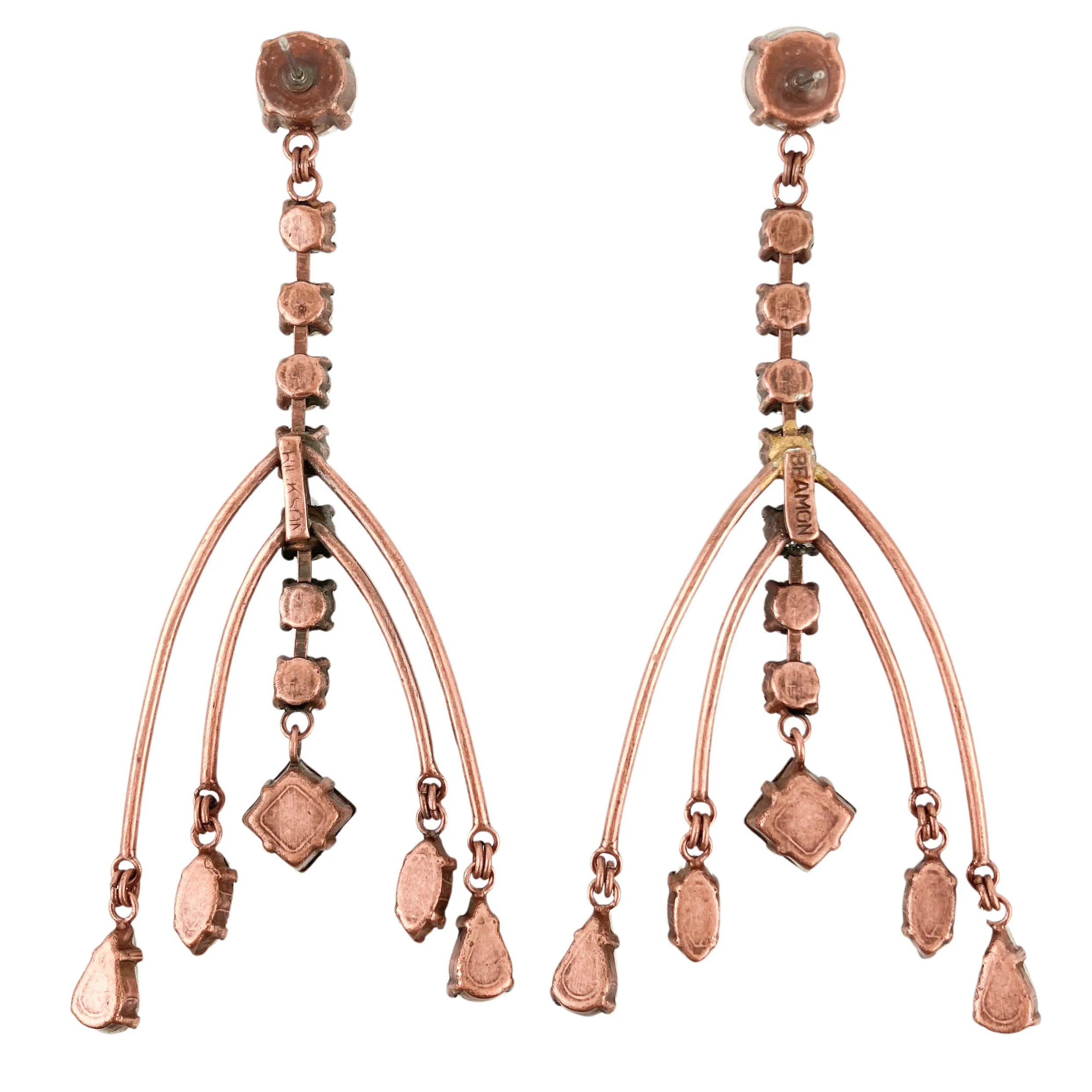 Erickson Beamon Chandelier Earrings in Copper