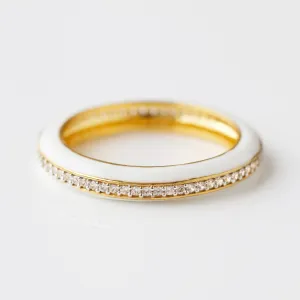 Eva Enamel & Zircon Eternity Band