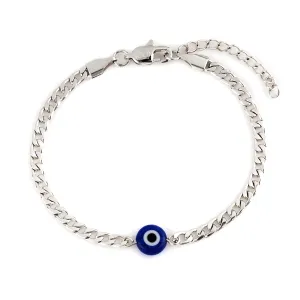 Evil Eye Silver Bracelet (Silver-Plated)