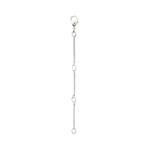 EXTENSION CHAIN, recycled, tight curb, 9 cm silver-plated