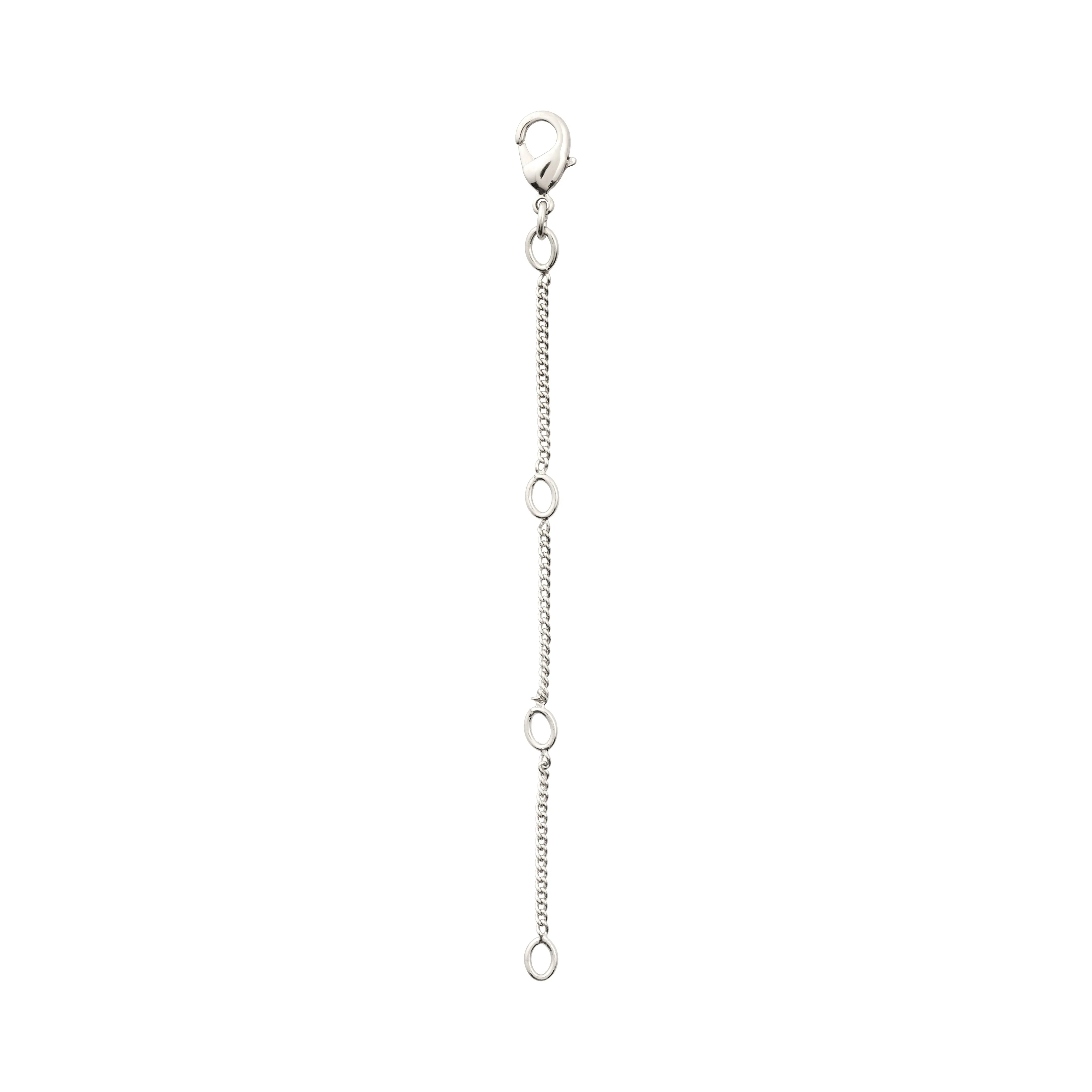 EXTENSION CHAIN, recycled, tight curb, 9 cm silver-plated