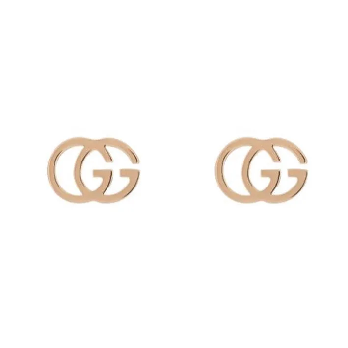 GC GG Running 18ct Rose Gold Stud Earrings