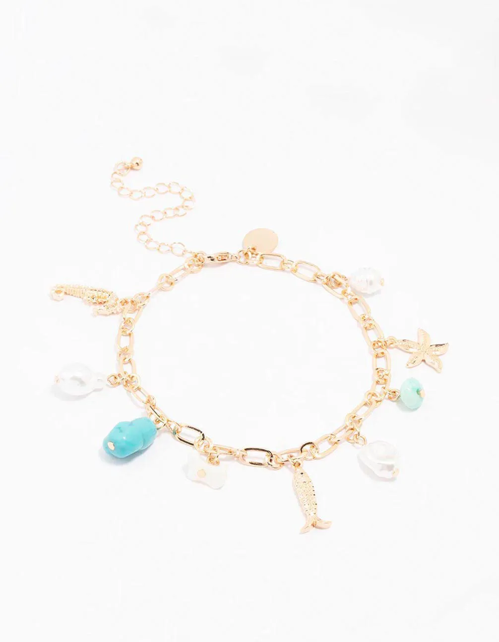 Gold Sea Charm Anklet