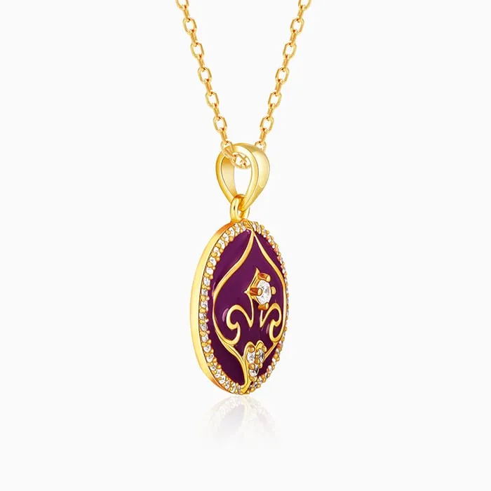 Golden Taj of Love Pendant with Link Chain