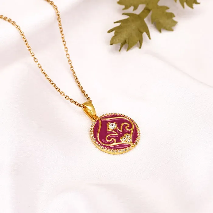 Golden Taj of Love Pendant with Link Chain