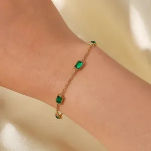 Green Cubic Zirconia Bracelet