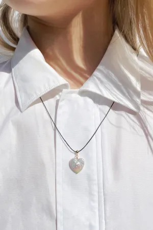 Heart Shape Pearl Necklace on Nylon String