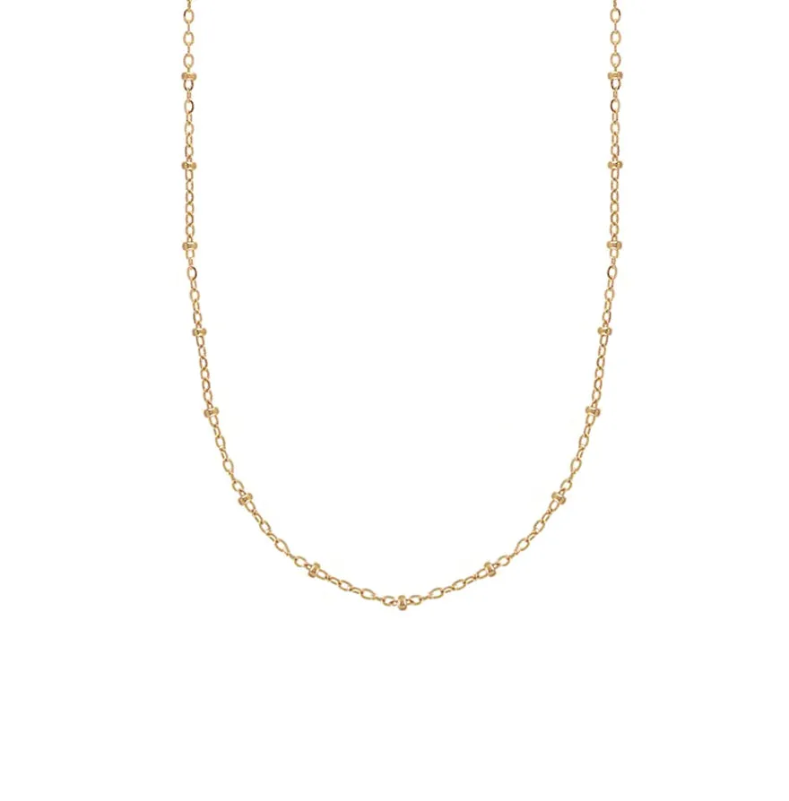 Hera Beaded Sterling Silver or Gold Plated Chain