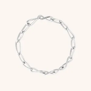 Infinite Chain Bracelet in Silver