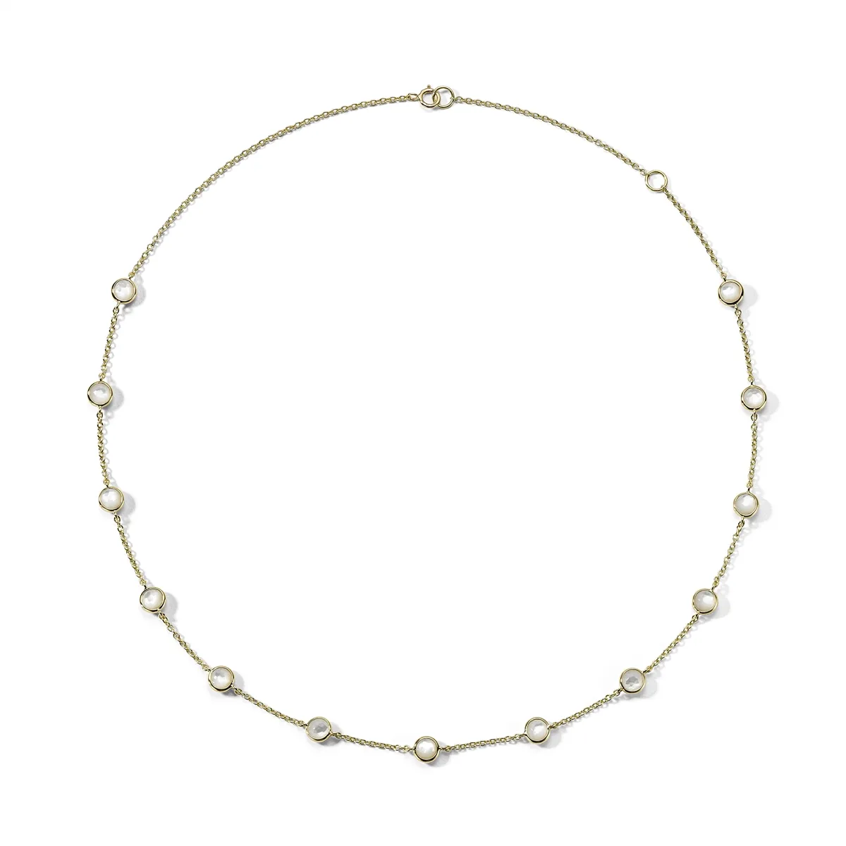 Ippolita 18K Yellow Gold Lollipop 13-Stone Station Necklace in Mother of Pearl, 16-18 inch