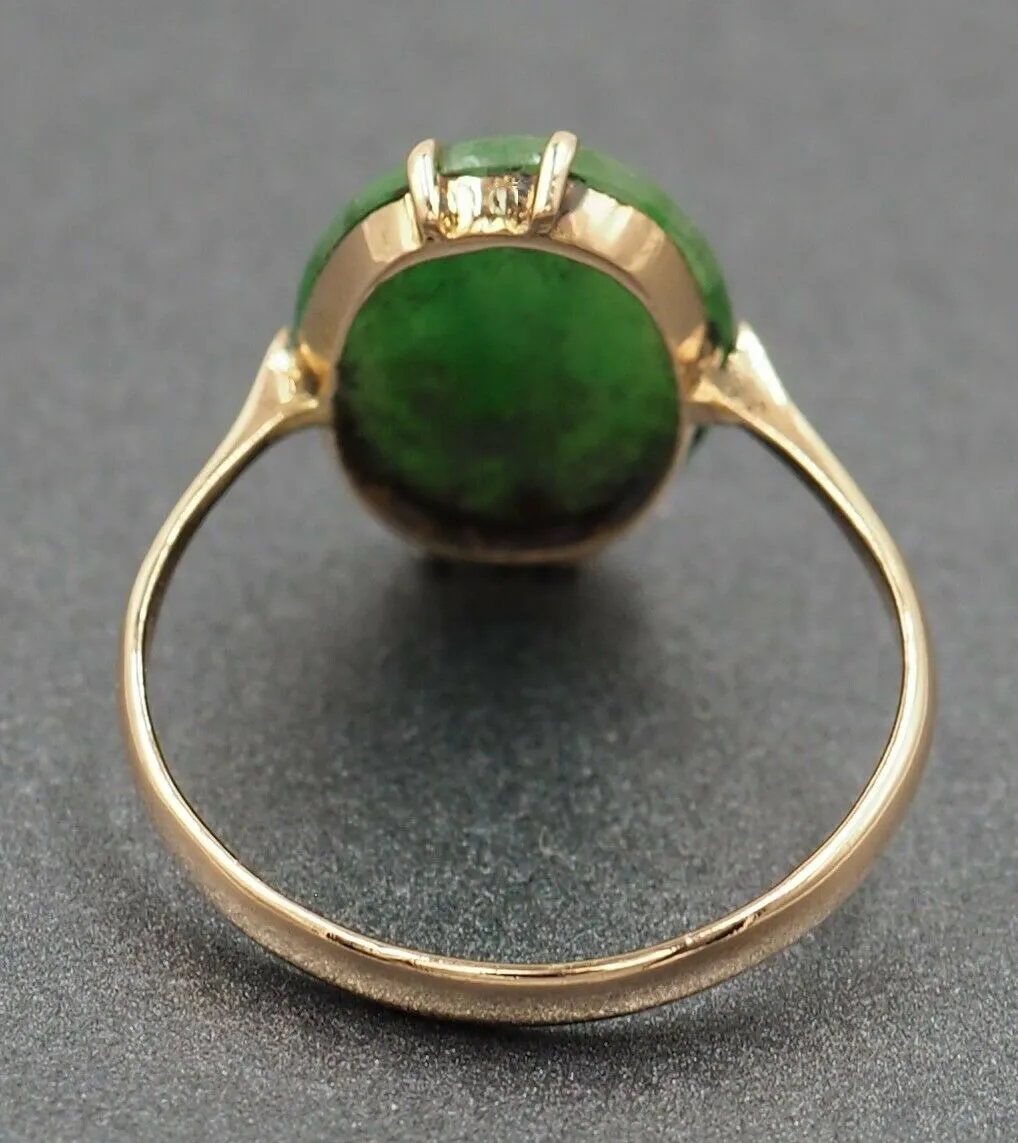 Jadeite 14ct Yellow Gold Ring