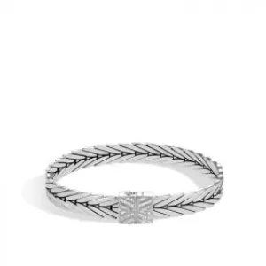 JOHN HARDY SILVER MODERN CHAIN WOMEN'S DIAMOND LINK BRACELET