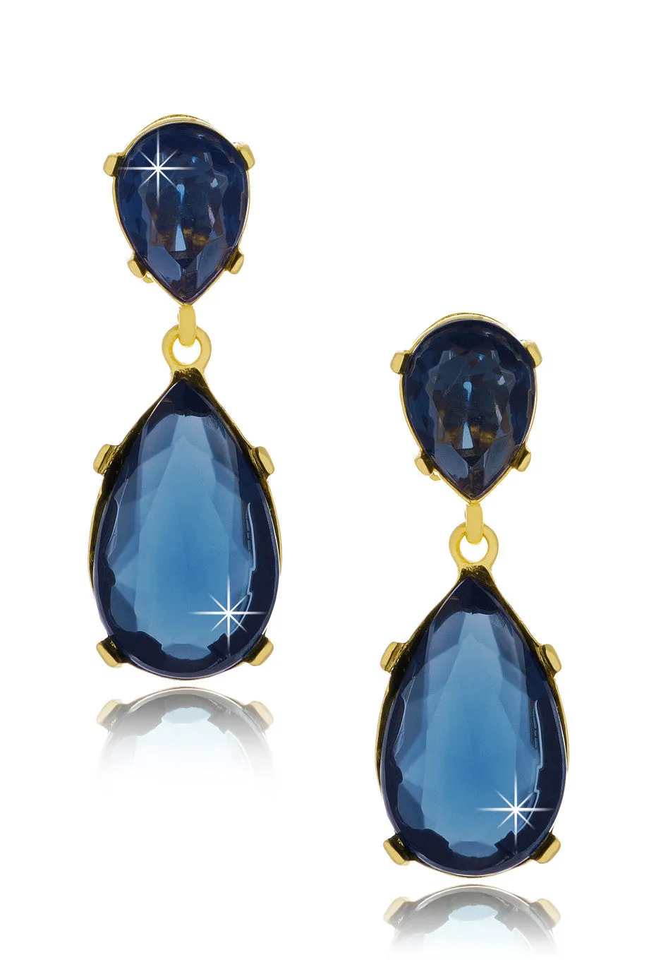 KENNETH JAY LANE ANGELINA Indigo Drop Earrings