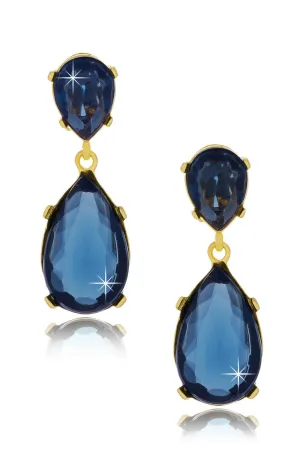 KENNETH JAY LANE ANGELINA Indigo Drop Earrings