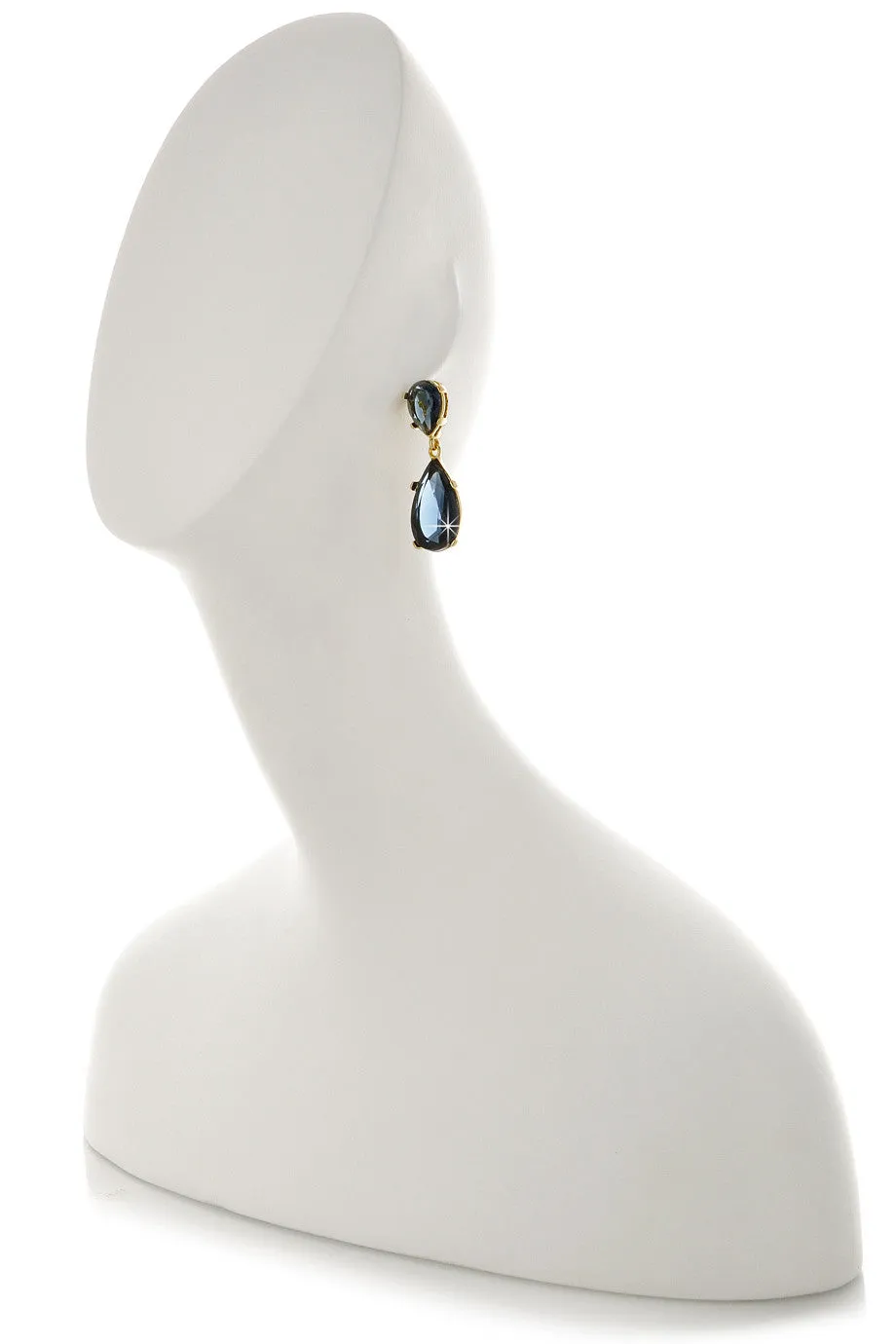 KENNETH JAY LANE ANGELINA Indigo Drop Earrings