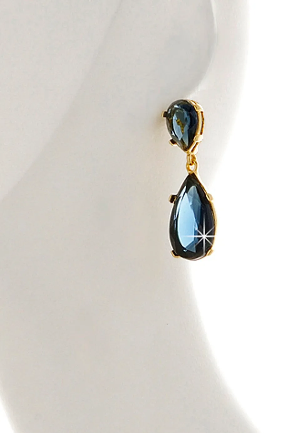 KENNETH JAY LANE ANGELINA Indigo Drop Earrings