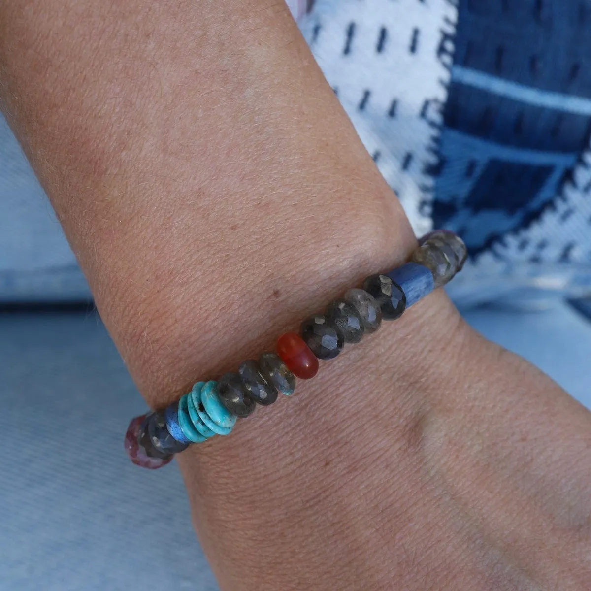 Labradorite & Kyanite Bracelet