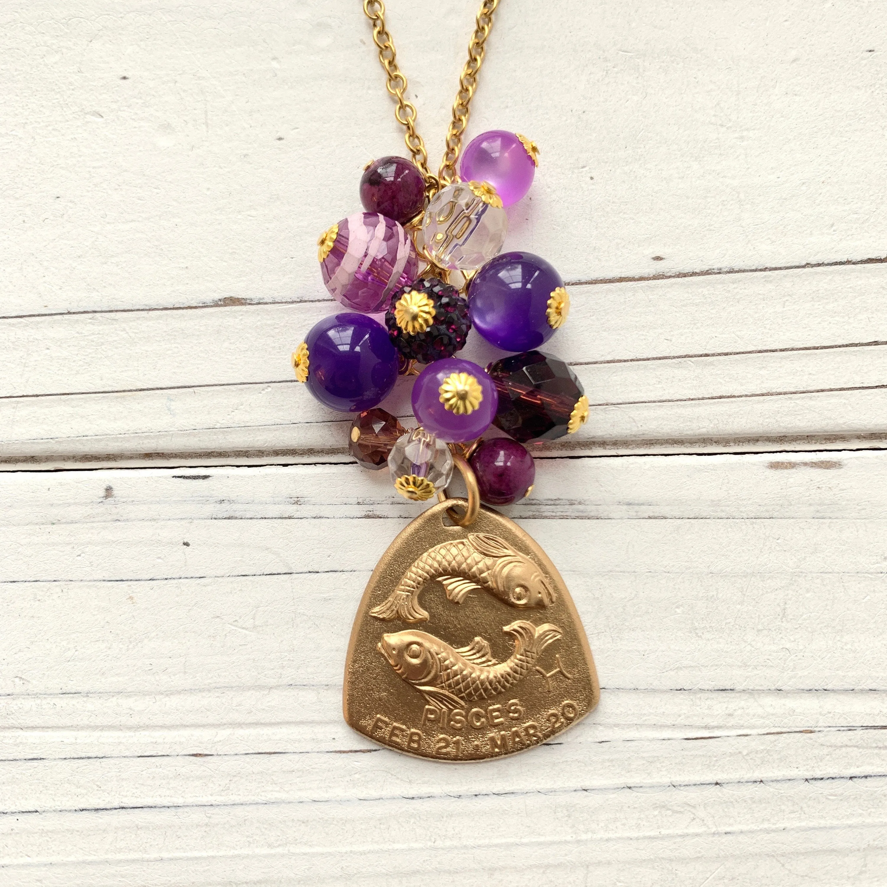 Lenora Dame Zodiac Necklace - Choice of Zodiac Sign Pendant