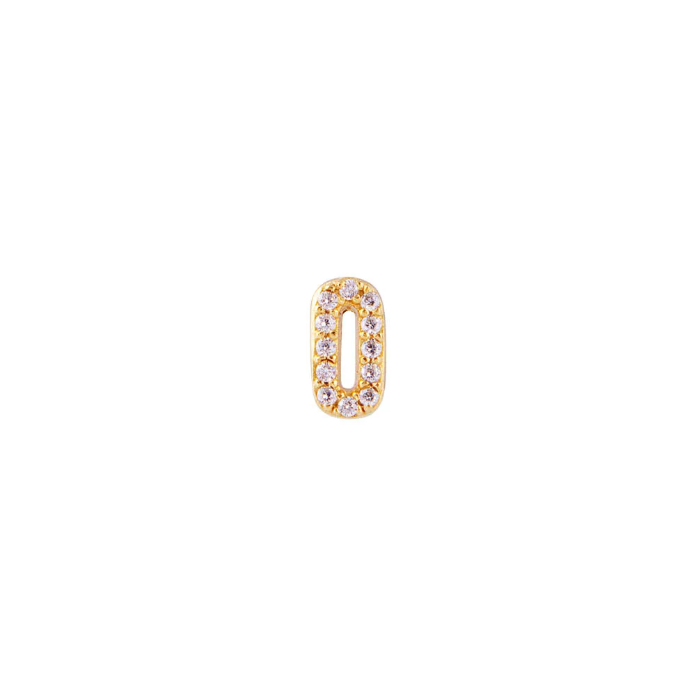 LETTER PAVE STUD - N