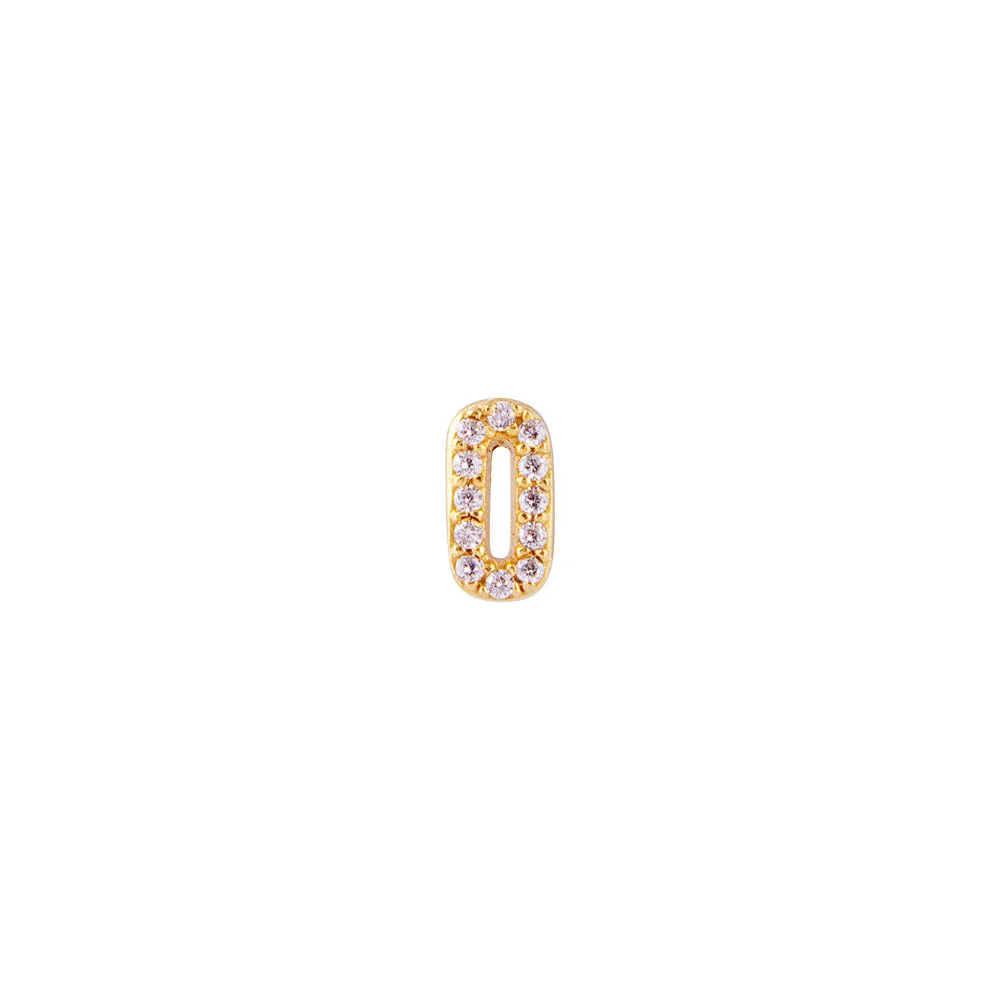 LETTER PAVE STUD - O