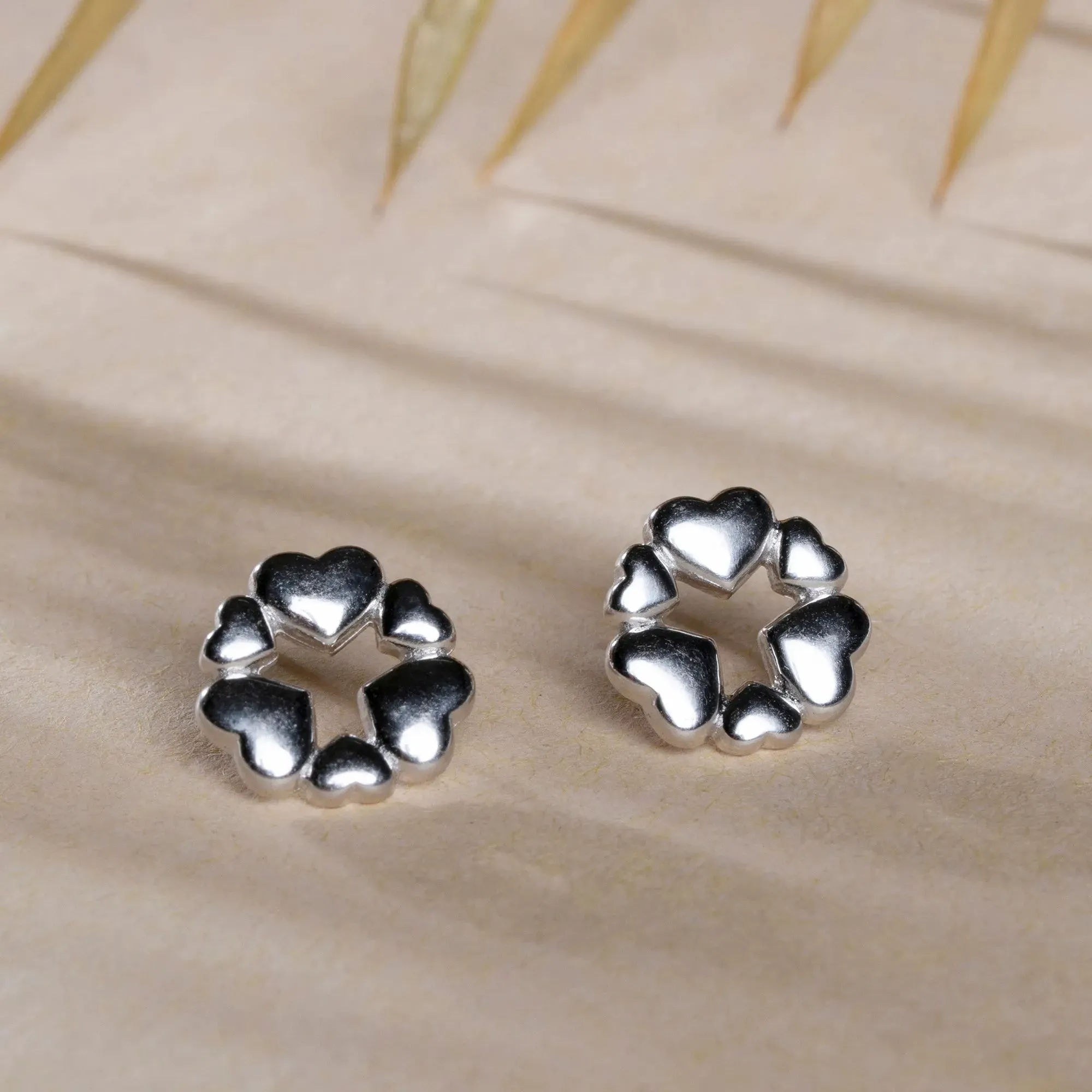 Linked Hearts Studs