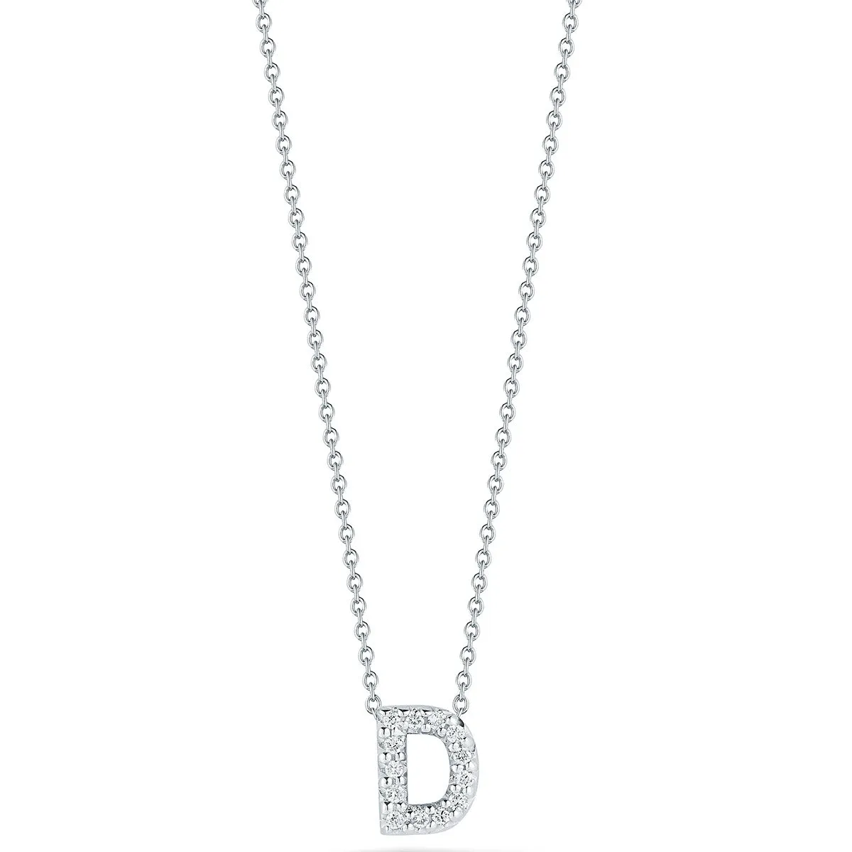 Love Letter D Pendant with Diamonds