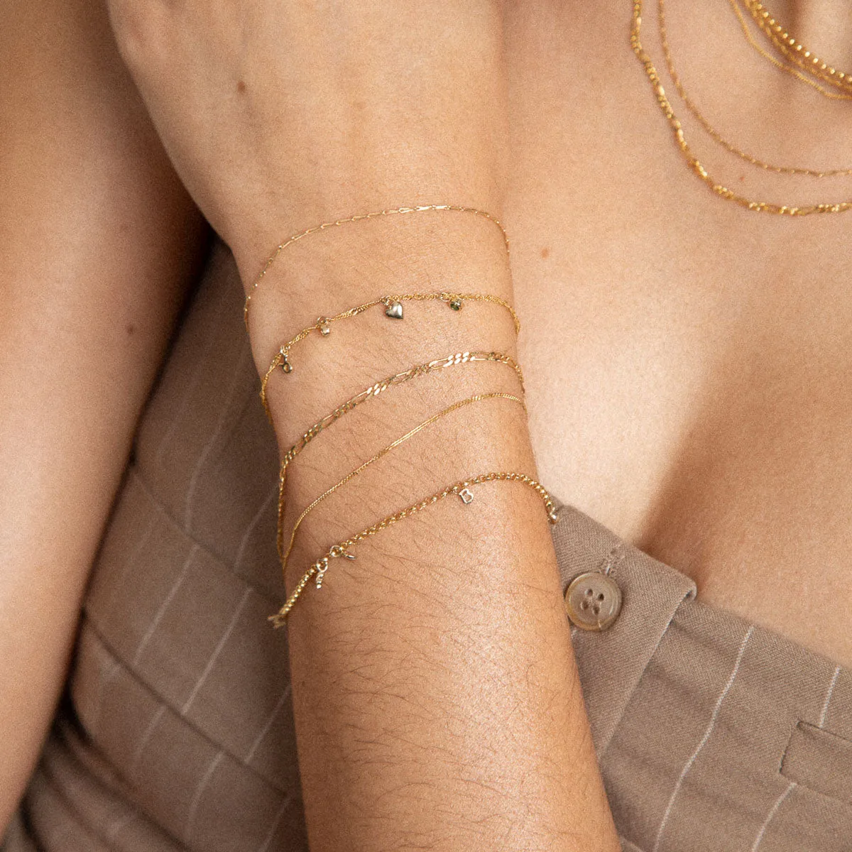 Marylebone Chain Bracelet in Solid Gold