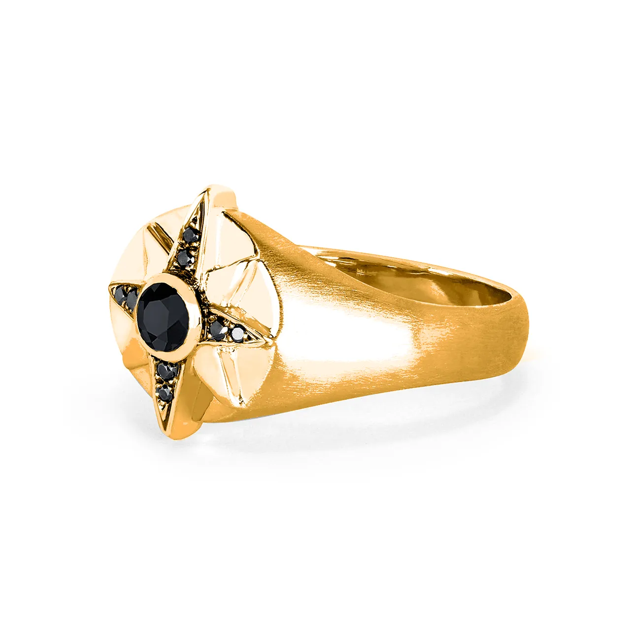 Men's North Star Signet Ring