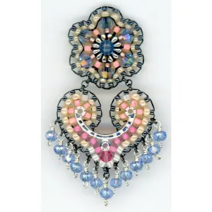 Miguel Ases Sweetheart Blue and Pink   Earrings