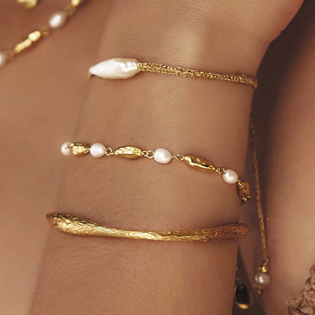 Mimi Pearl and Gold Bracelet