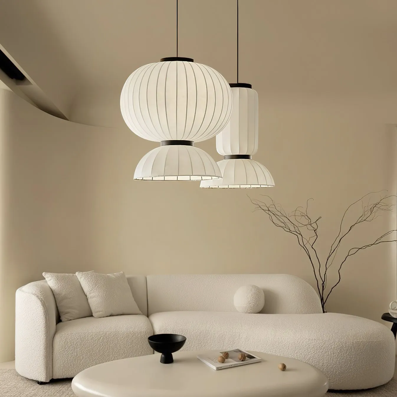 Mulberry Silk Lantern Pendant Light