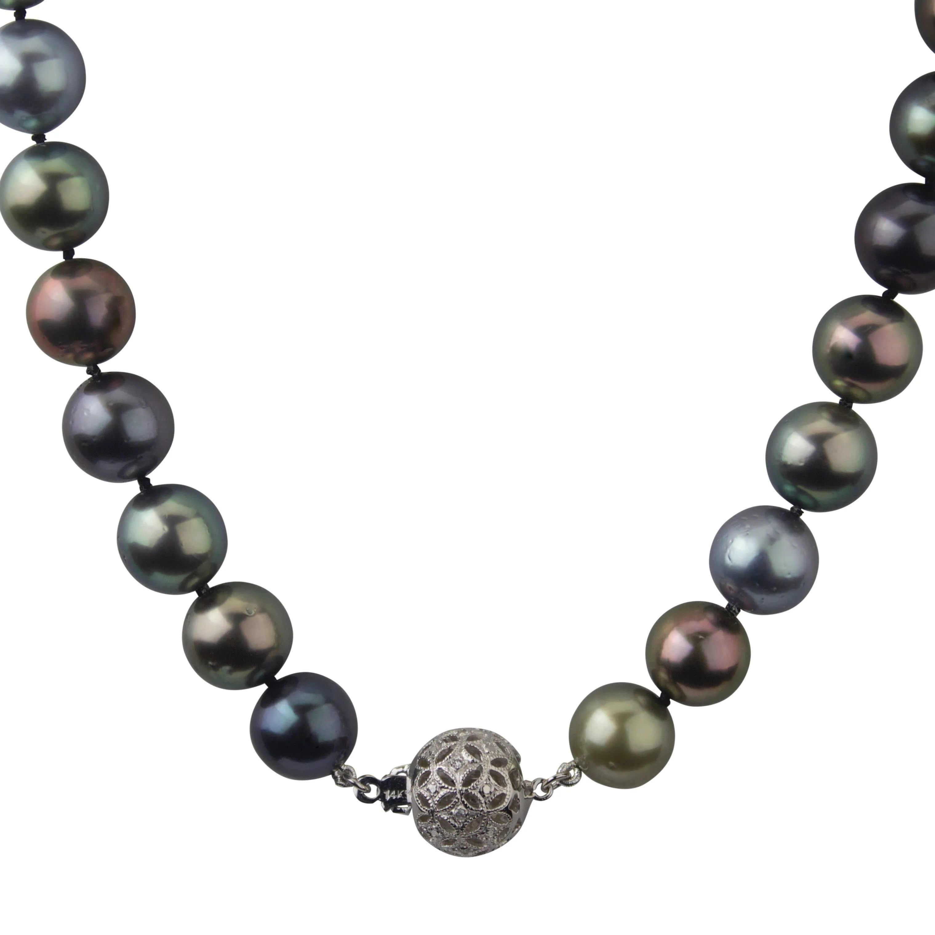 Multicolor Cultured 8-9mm Tahitian Pearl Single Strand Choker Necklace