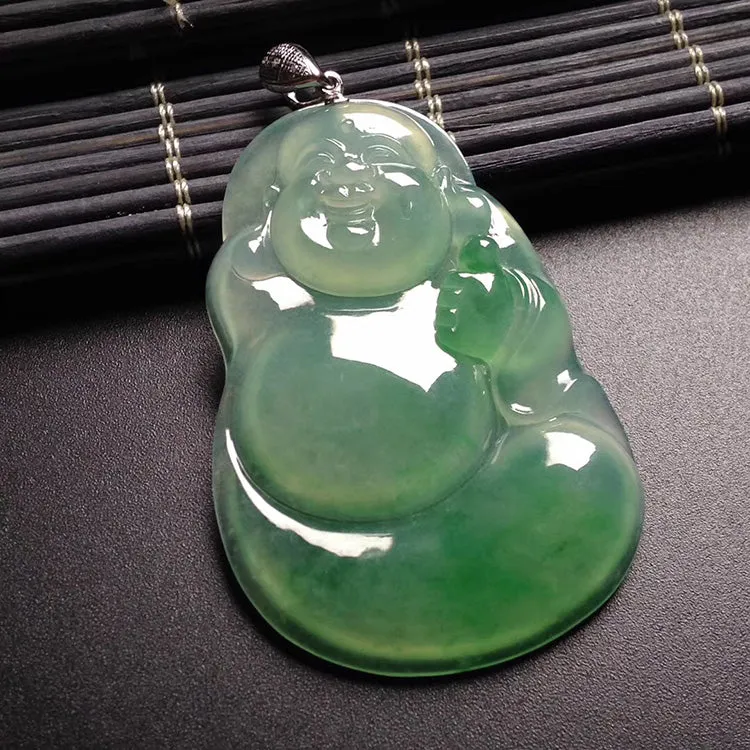 Natural Jade Pendant Jadeite Buddha Pendant PT395