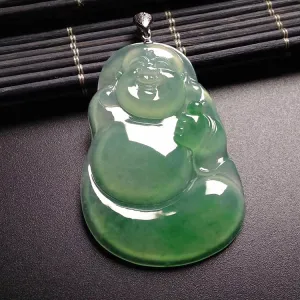 Natural Jade Pendant Jadeite Buddha Pendant PT395