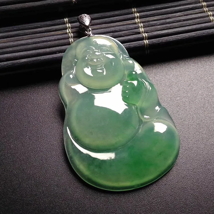 Natural Jade Pendant Jadeite Buddha Pendant PT395