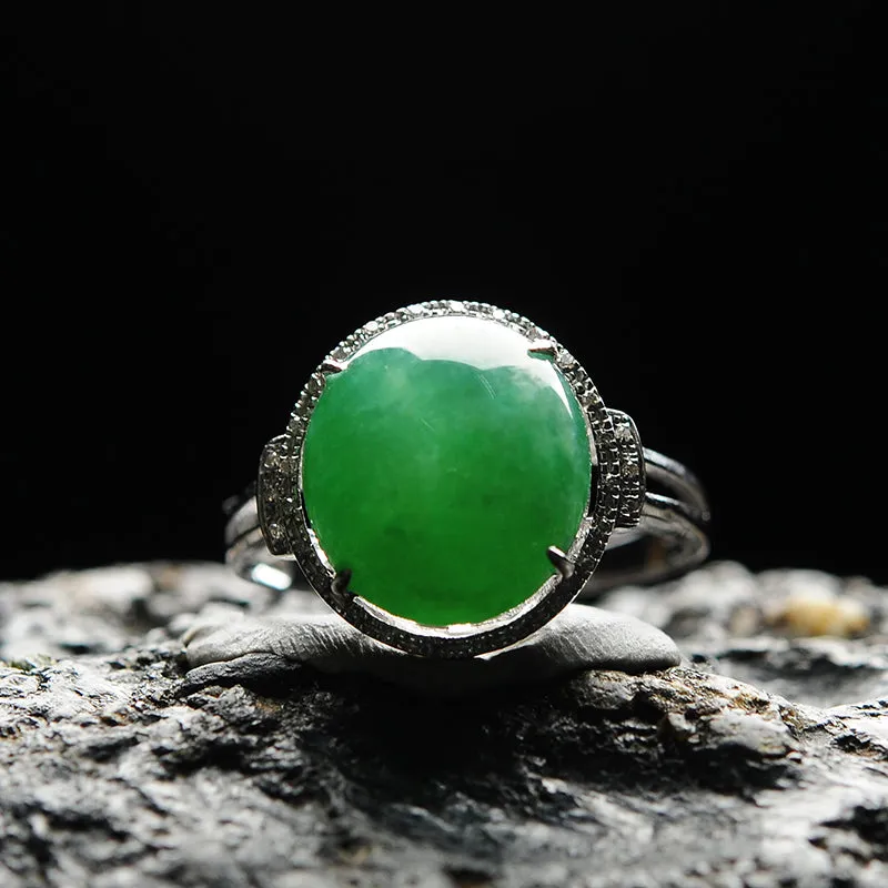 Natural Jade Ring Jadeite Gold Cicada Ring RG18