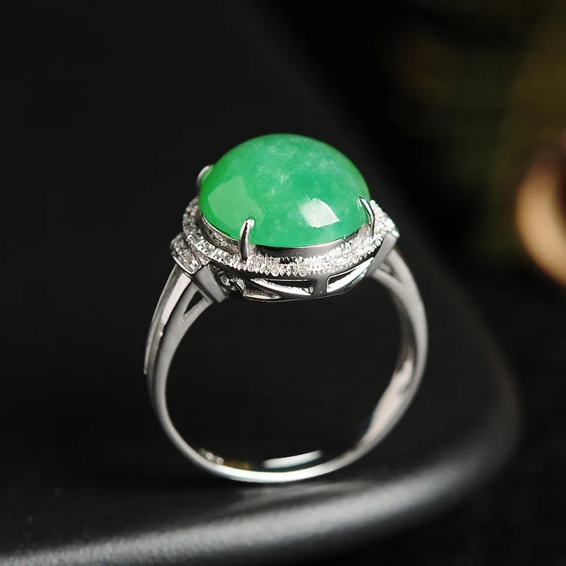 Natural Jade Ring Jadeite Gold Cicada Ring RG18